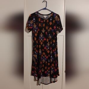 LuLaRoe Black High Low Dress with Colorful Pattern